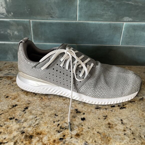 Adidas Mens Golf Shoes Size 15 Adicross Bounce Spikeless Trainers Grey Snakeskin - Picture 3 of 9